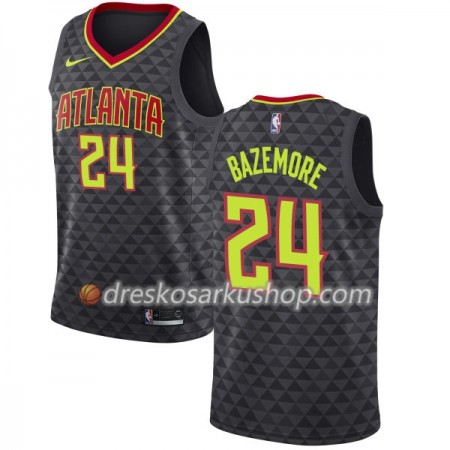 Muški NBA Dres Atlanta Hawks Kent Bazemore 24 Nike 2017-18 Crna Swingman